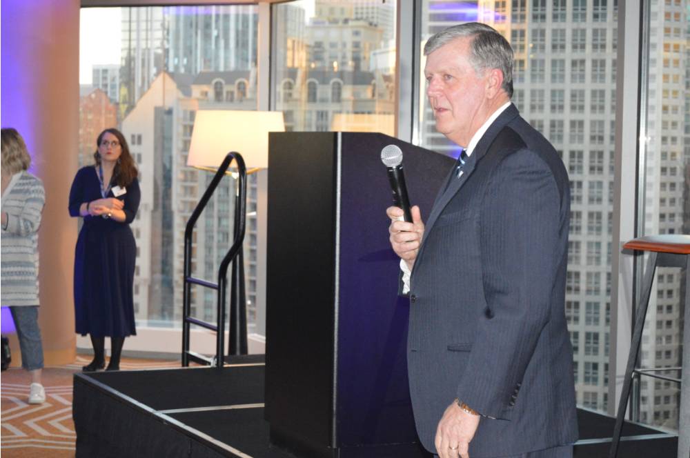 T.Haas speaks at the Chicago Alumni Recepetion